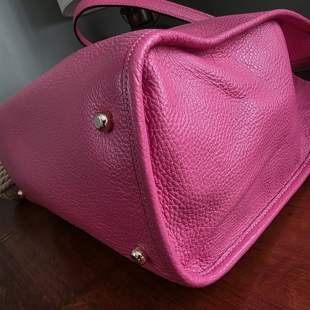 Coach C3078 Dempsey Tote Pink Pebbled Leather Shoulder Bag - Picture 10 of 16